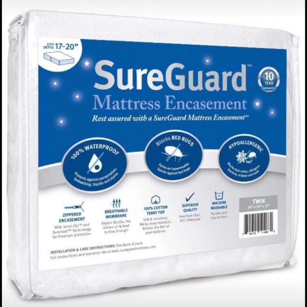 Twin - SureGuard Mattress Protector Encasement